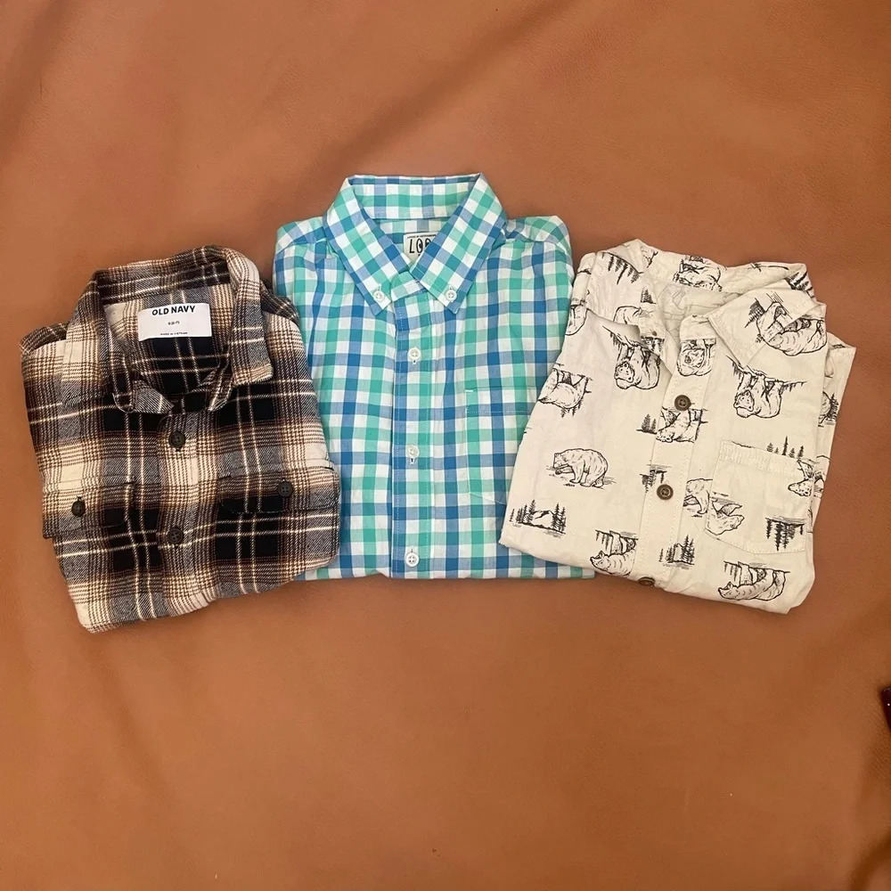 Boys button down shirt bundle crewcuts, Sonoma, and old navy